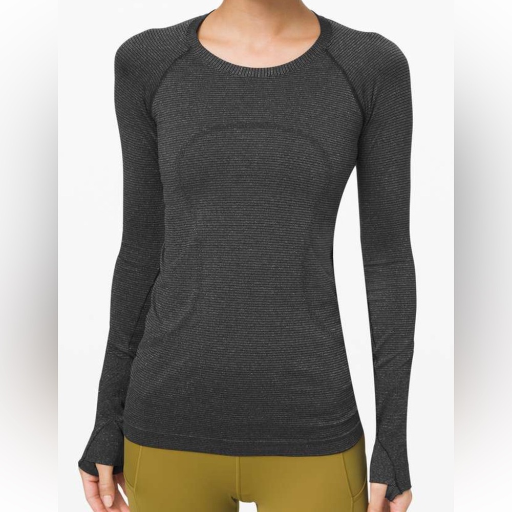 Lululemon Swiftly Speed Long Sleeve *Shine Size 8